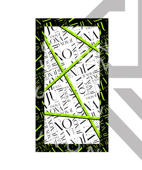 Плажна хавлия Jfit White/Black - 409