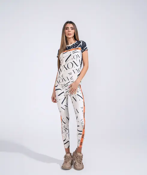 Дамска спортна тениска Jfit Orange/Black - 252