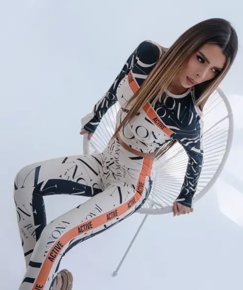 Дамскa спортна блуза Jfit Orange/Black - 256