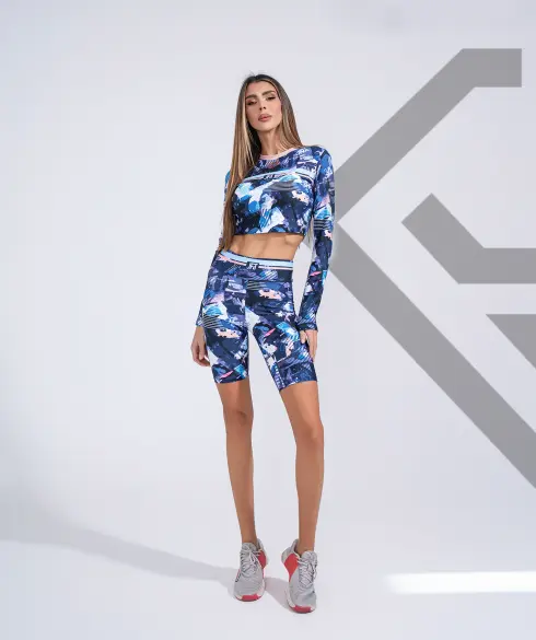 Къс дамски клин Jfit Blue/Pink - 84